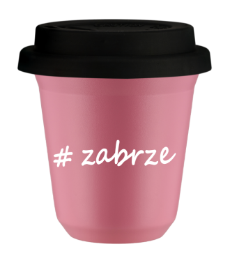 Tasse 150 ml ROSE "Zabrze", avec couvercle noir Tasse 150 ml ROSE "Zabrze", avec couvercle noir