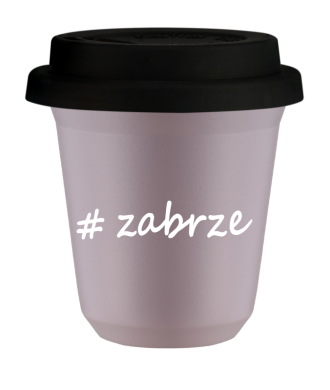 Tasse 240 ml LAVANDE "Zabrze", avec couvercle noir Tasse 240 ml LAVANDE "Zabrze", avec couvercle noir