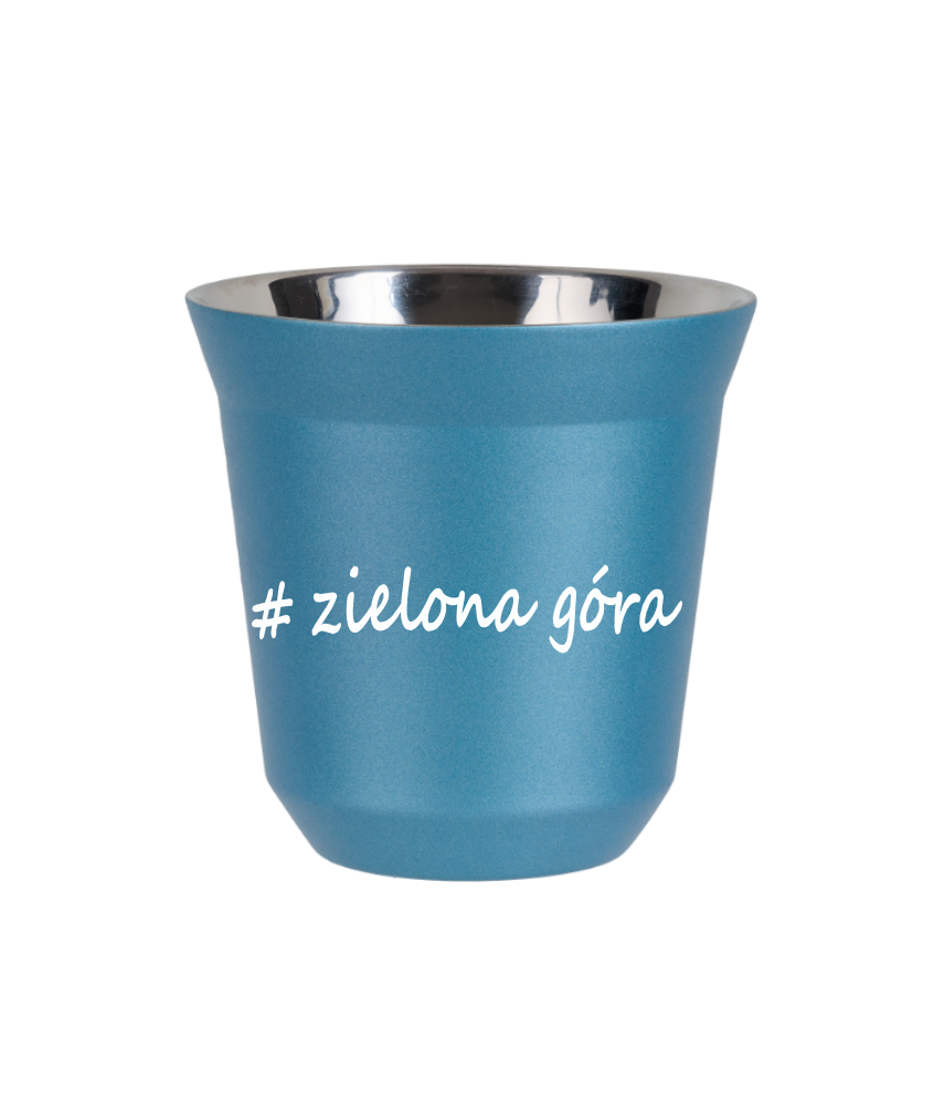 Tasse 150 ml BLEU CLAIR MÉTALLIQUE "Zielona Góra"
