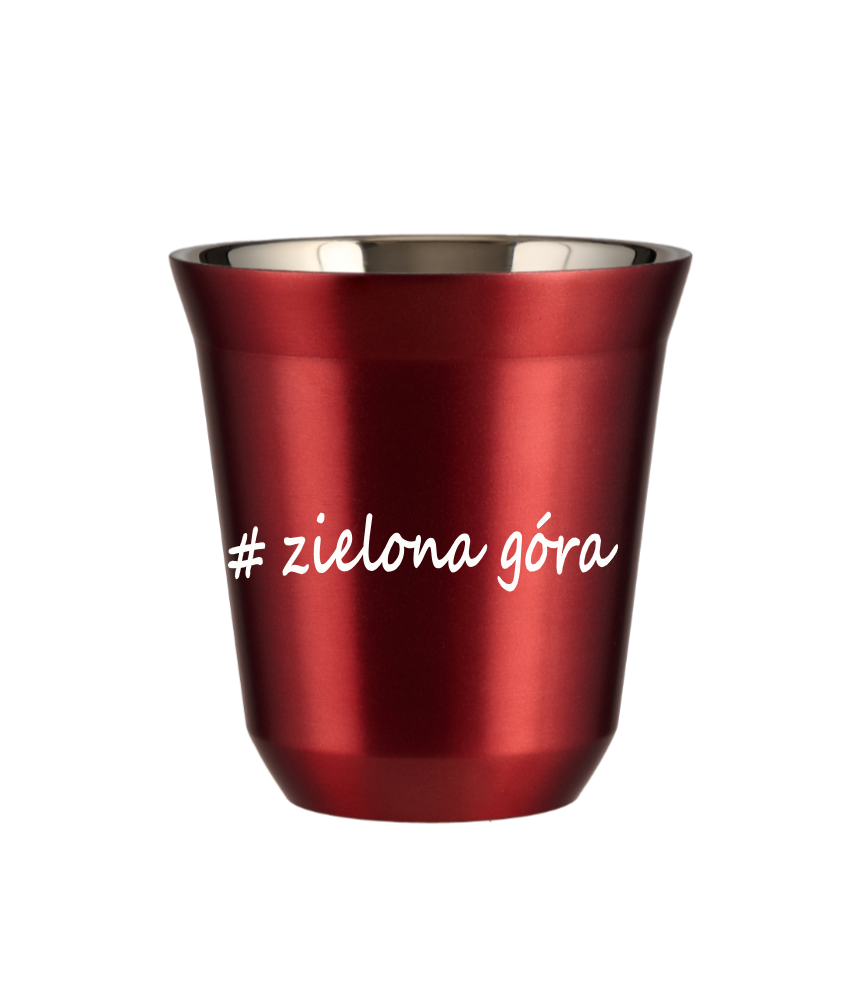 Tasse 150 ml ROUGE MÉTALLIQUE "Zielona Góra"