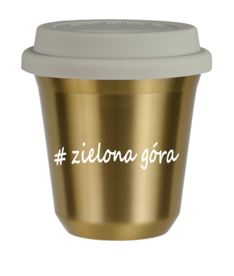 Tasse 150 ml OR "Zielona Góra", avec couvercle blanc Tasse 150 ml OR "Zielona Góra", avec couvercle blanc