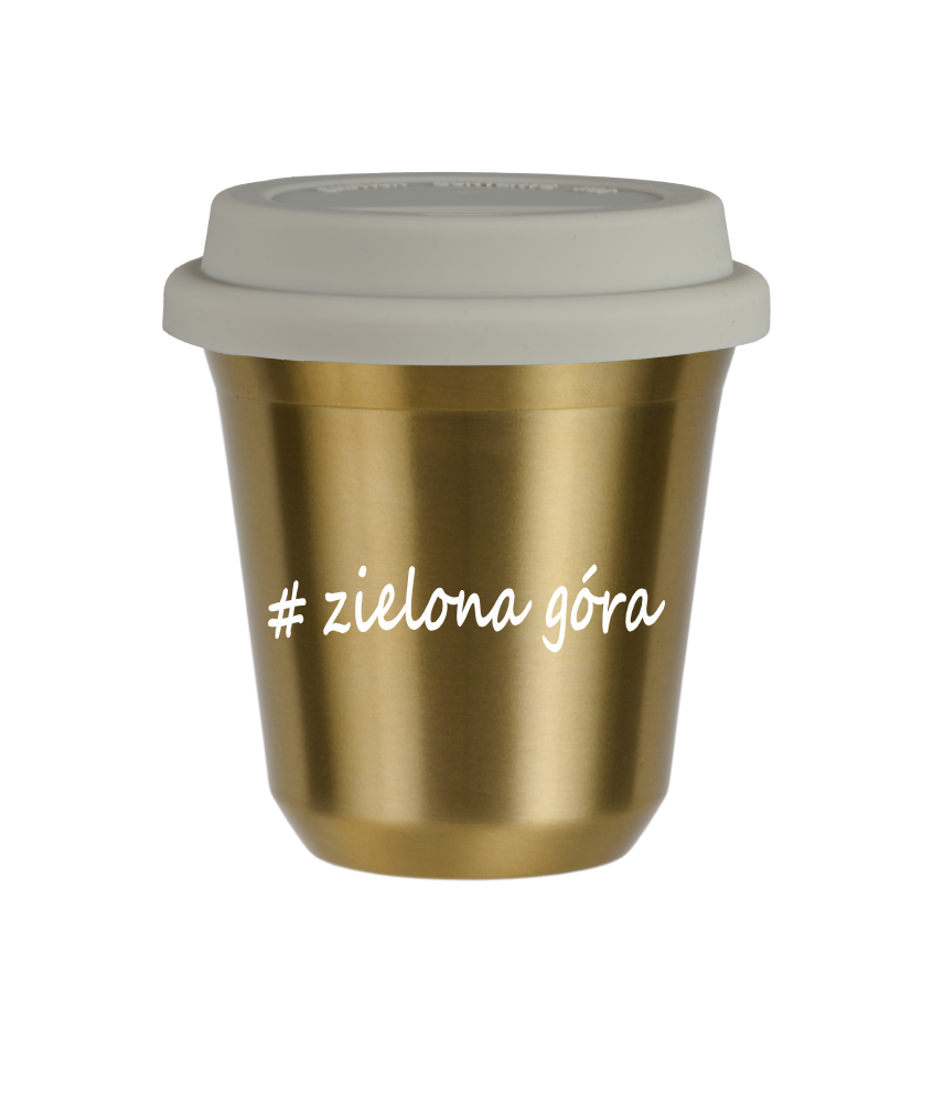 Tasse 150 ml OR "Zielona Góra", avec couvercle blanc Tasse 150 ml OR "Zielona Góra", avec couvercle blanc