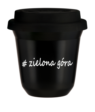 Tasse 240 ml NOIR "Zielona Góra", avec couvercle noir Tasse 240 ml NOIR "Zielona Góra", avec couvercle noir