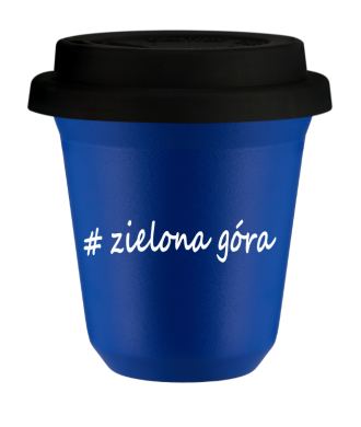 Tasse 150 ml BLEU "Zielona Góra", avec couvercle noir Tasse 150 ml BLEU "Zielona Góra", avec couvercle noir