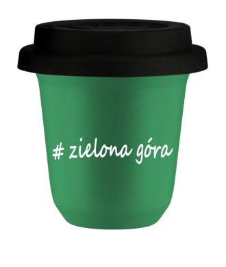 Tasse 150 ml VERT "Zielona Góra", avec couvercle noir Tasse 150 ml VERT "Zielona Góra", avec couvercle noir