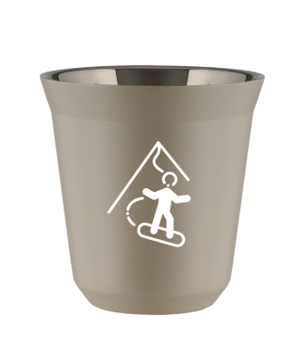 Tasse 80 ml BEIGE "Snowboard (blanc)" Tasse 80 ml BEIGE "Snowboard (blanc)"