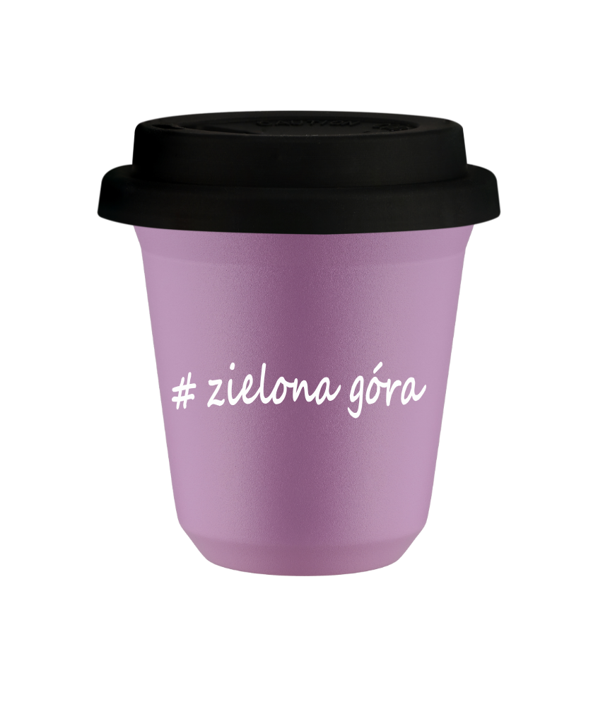 Tasse 240 ml LILAS "Zielona Góra", avec couvercle noir Tasse 240 ml LILAS "Zielona Góra", avec couvercle noir
