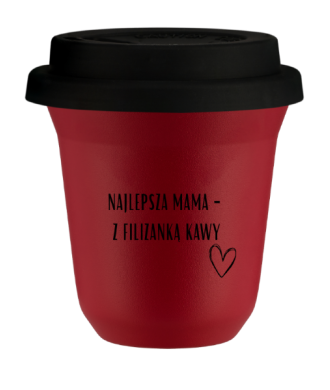 Tasse rouge Maman avec une tasse de café 150 ml