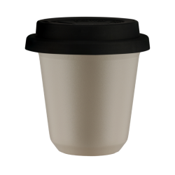 Tasse 240 ml BEIGE, avec couvercle blanc Tasse 240 ml BEIGE, avec couvercle blanc