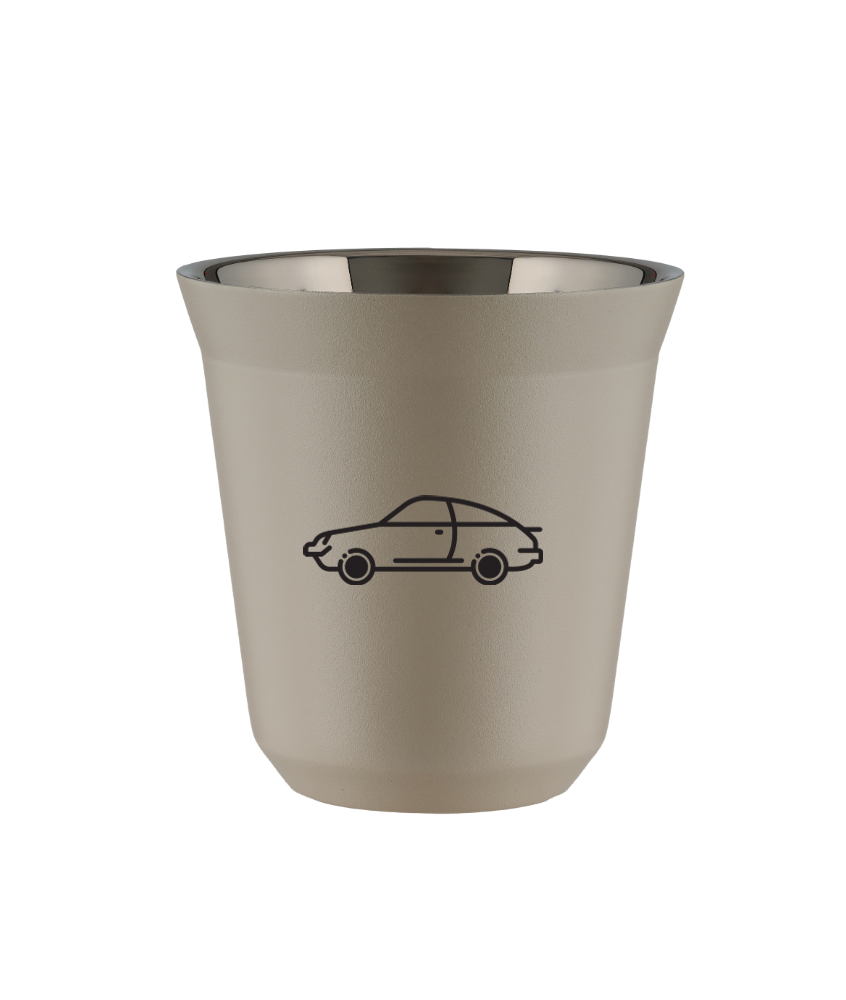 Tasse 80 ml BEIGE "Voiture"