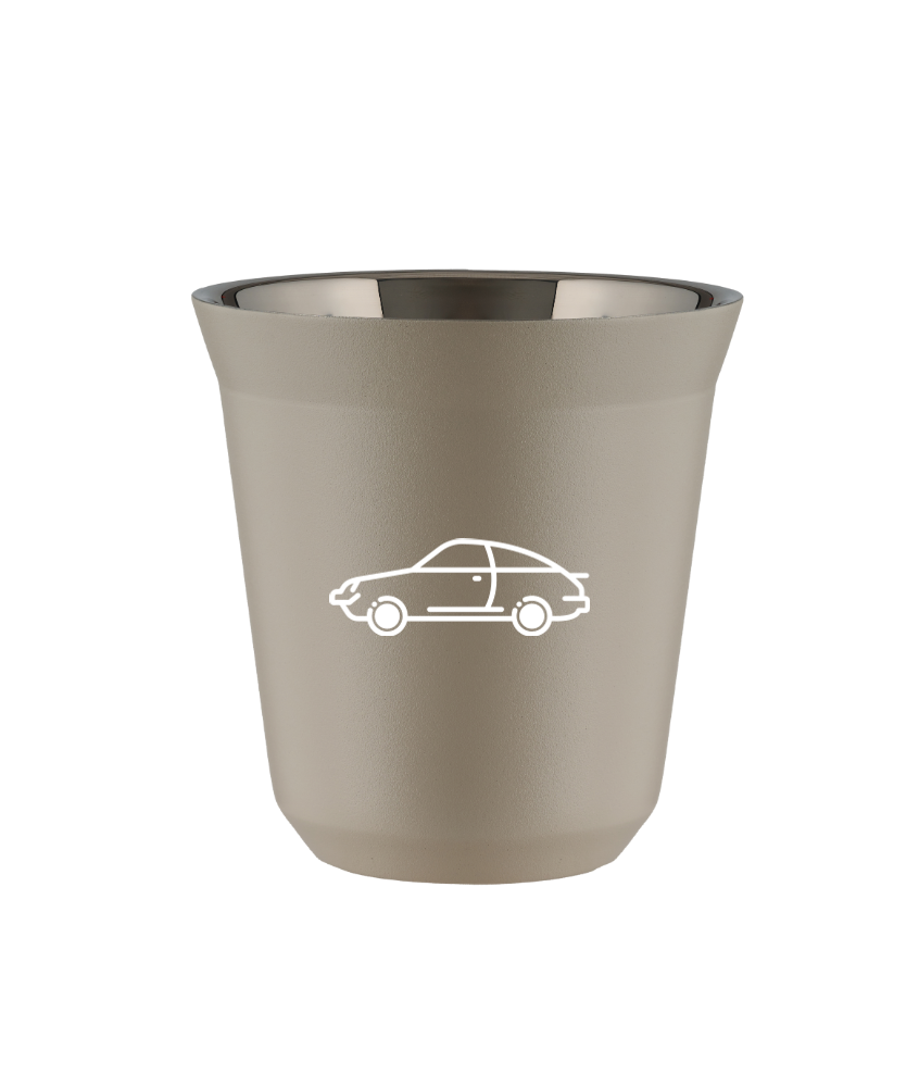Tasse 80 ml BEIGE "Voiture (blanc)" Tasse 80 ml BEIGE "Voiture (blanc)"