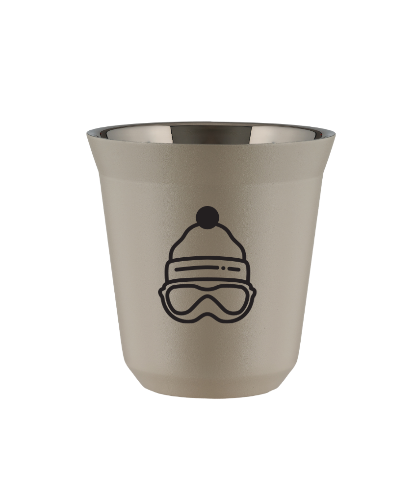 Tasse 80 ml BEIGE "Casquette (noir)"