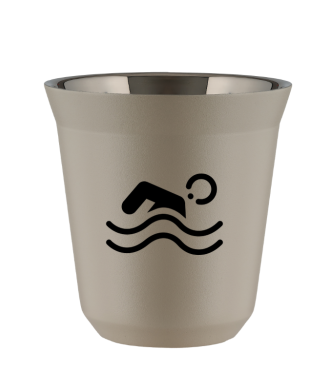 Tasse 80 ml BEIGE "Natation (noir)" Tasse 80 ml BEIGE "Natation (noir)"