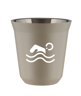 Tasse 80 ml BEIGE "Natation (blanc)" Tasse 80 ml BEIGE "Natation (blanc)"