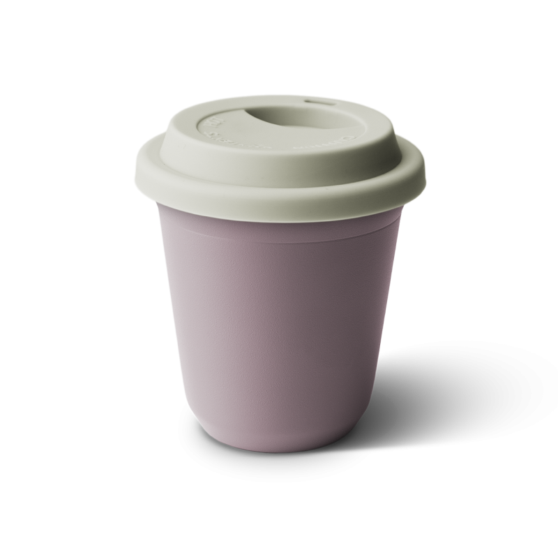 Tasse 150 ml LAVANDE, avec couvercle blanc