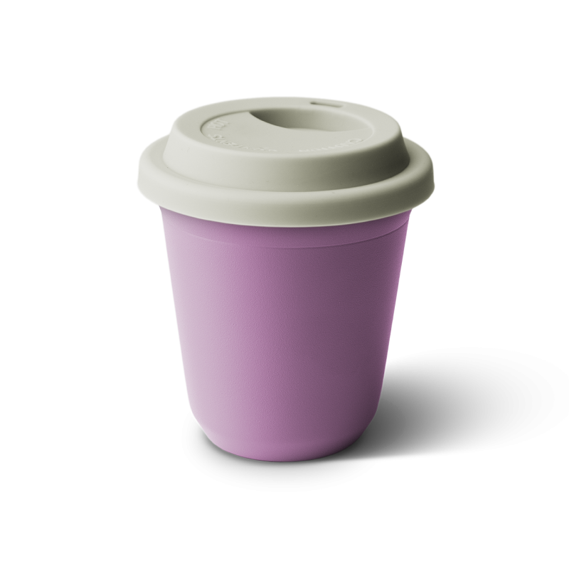 Tasse 150 ml LILAS, avec couvercle blanc