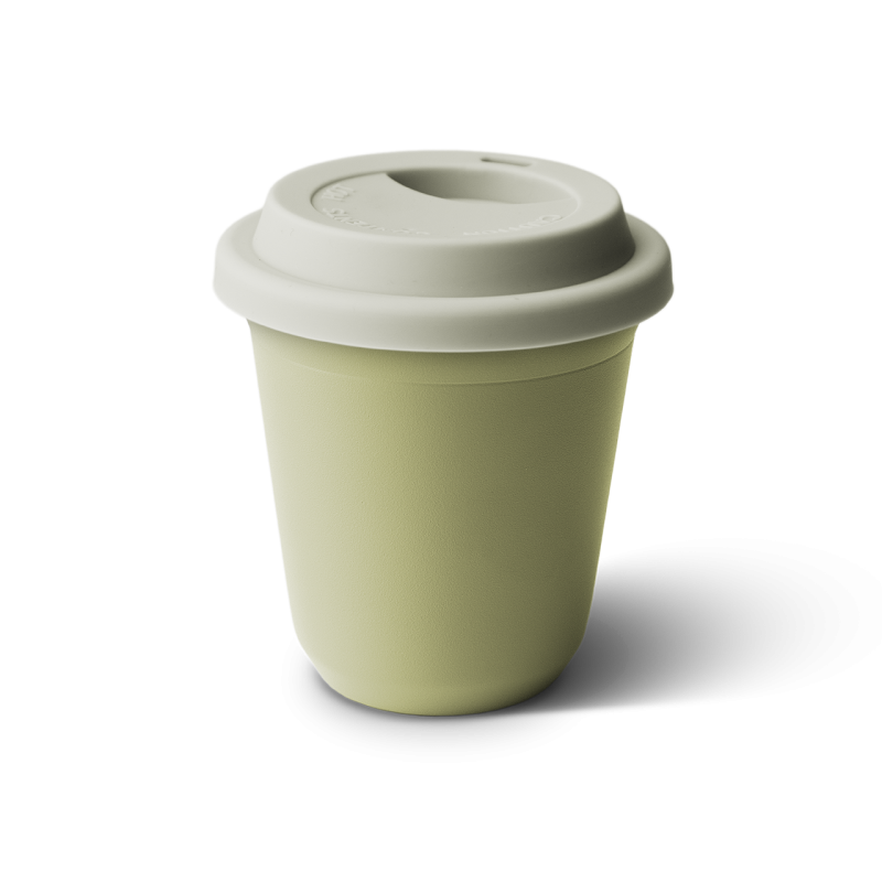 Tasse 240 ml PISTACHE, avec couvercle blanc