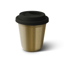 Tasse 240 ml OR, avec couvercle noir