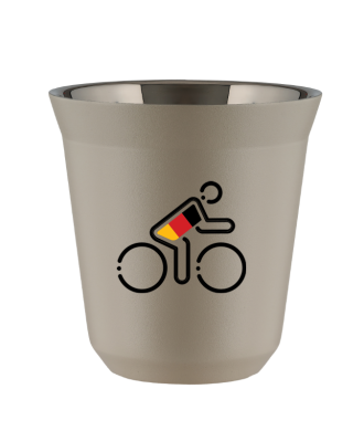 Tasse 80 ml BEIGE "Cycliste aux couleurs allemandes" Tasse 80 ml BEIGE "Cycliste aux couleurs allemandes"