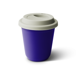 Tasse 80 ml VIOLET, avec couvercle blanc