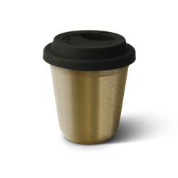Tasse 350 ml OR, avec couvercle noir