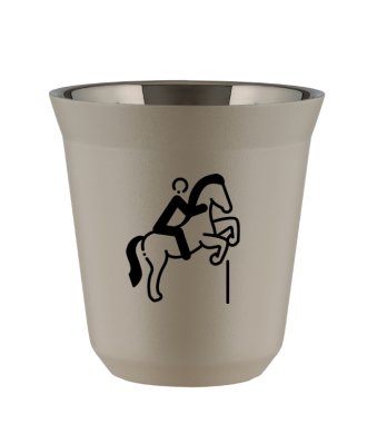 Tasse 80 ml BEIGE "Équitation 1 (noir)" Tasse 80 ml BEIGE "Équitation 1 (noir)"