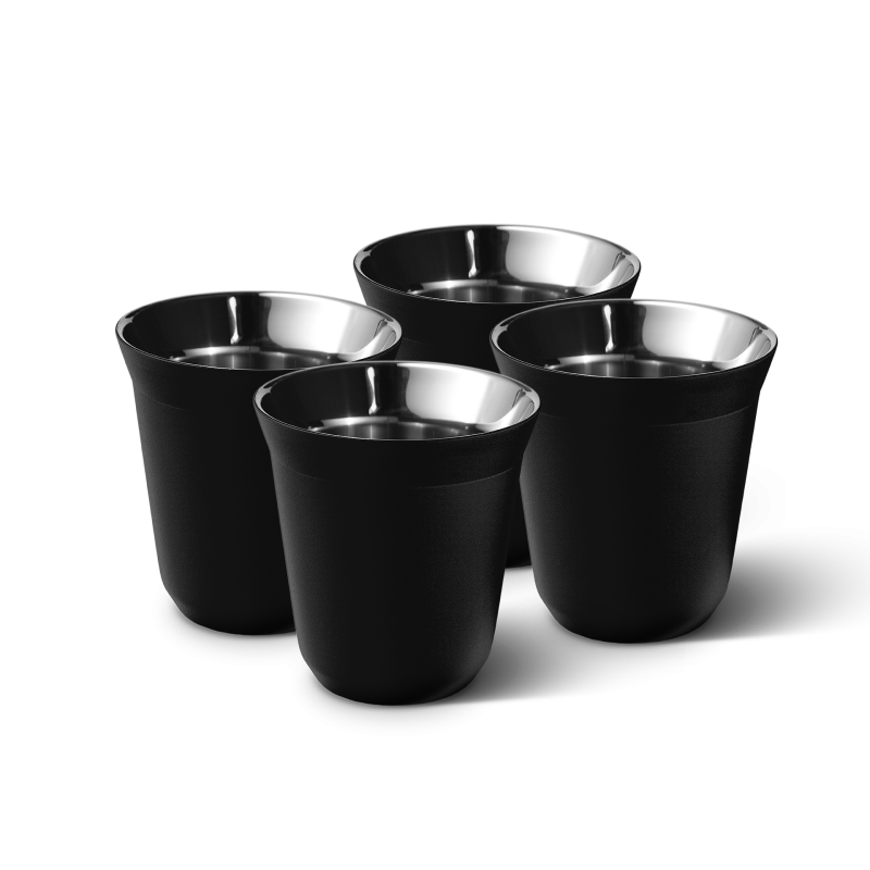 Lot de 4 tasses 240 ml NOIR