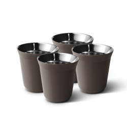 Lot de 4 tasses 150 ml MARRON