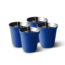 Lot de 4 tasses 80 ml BLEU