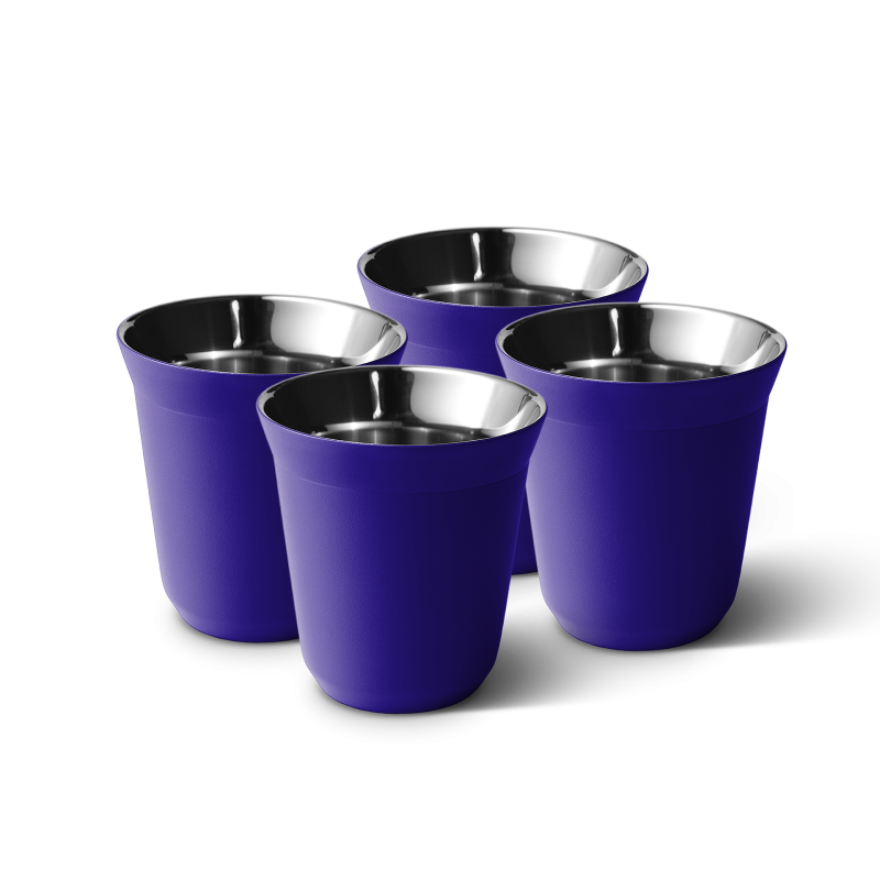 Lot de 4 tasses 80 ml VIOLET