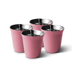 Lot de 4 tasses 80 ml ROSE