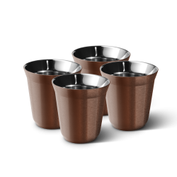Lot de 4 tasses 80 ml ROSE DORÉ