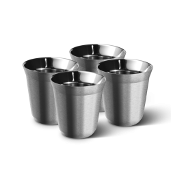 Lot de 4 tasses 80 ml ARGENT