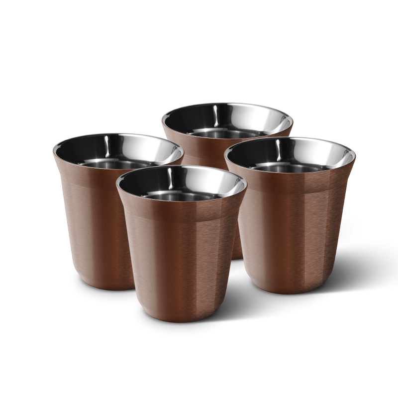 Lot de 4 tasses 240 ml ROSE DORÉ