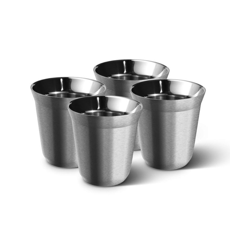 Lot de 4 tasses 240 ml ARGENT