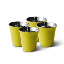 Lot de 4 tasses 80 ml JAUNE