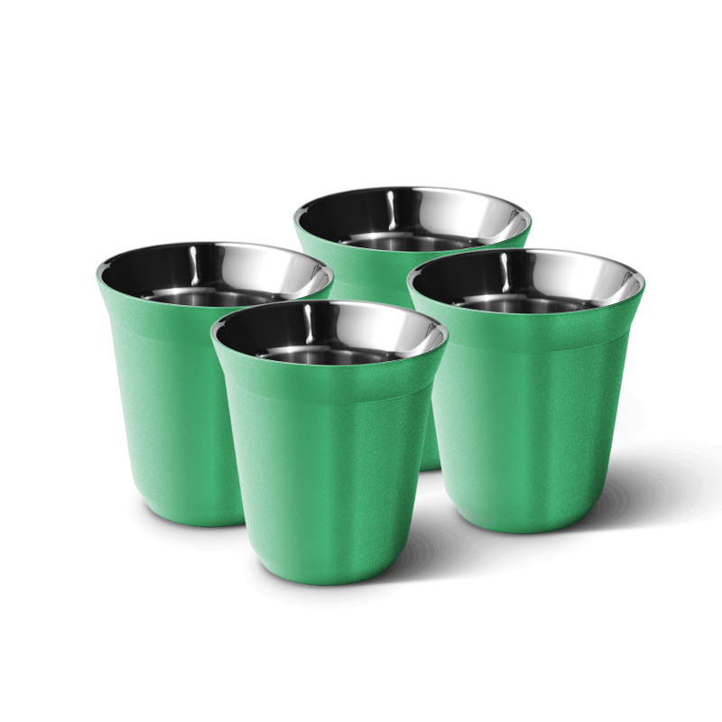 Lot de 4 tasses 240 ml VERT MÉTALLIQUE
