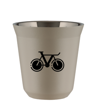 Tasse 80 ml BEIGE "Vélo 1 (noir)" Tasse 80 ml BEIGE "Vélo 1 (noir)"