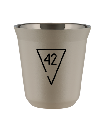 Tasse 80 ml BEIGE "42 (noir)" Tasse 80 ml BEIGE "42 (noir)"