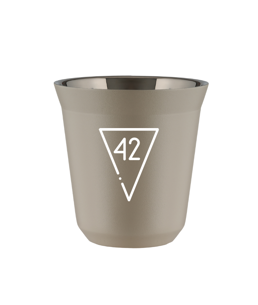 Tasse 80 ml BEIGE "42 (blanc)"