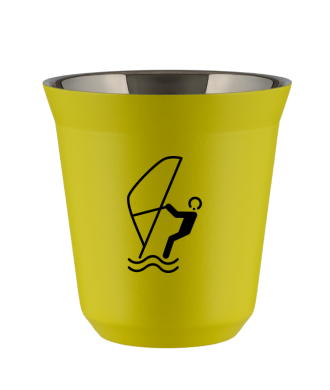 Tasse 80 ml JAUNE "Sports nautiques" Tasse 80 ml JAUNE "Sports nautiques"