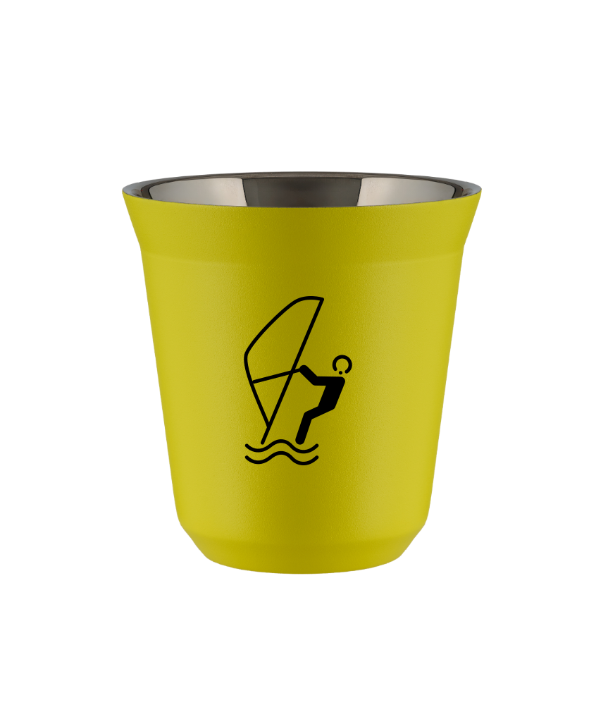 Tasse 80 ml JAUNE "Sports nautiques"