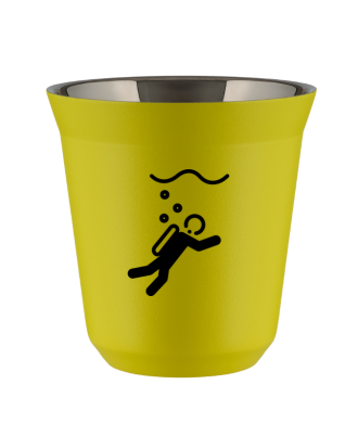 Tasse 80 ml JAUNE "Plongée" Tasse 80 ml JAUNE "Plongée"