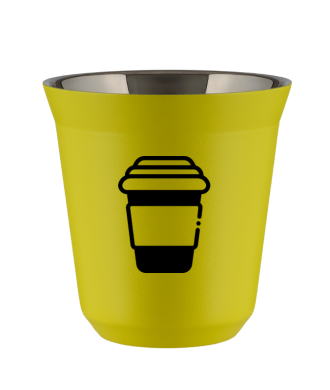 Tasse 80 ml JAUNE "Tasse (noir)" Tasse 80 ml JAUNE "Tasse (noir)"