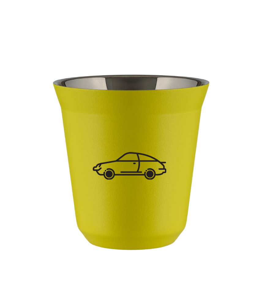 Tasse 80 ml JAUNE "Voiture"