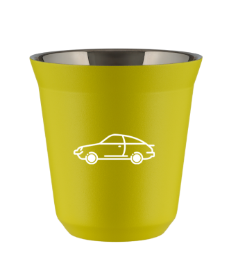 Tasse 80 ml JAUNE "Voiture (blanc)" Tasse 80 ml JAUNE "Voiture (blanc)"
