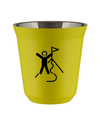Tasse 80 ml JAUNE "Escalade 1" Tasse 80 ml JAUNE "Escalade 1"