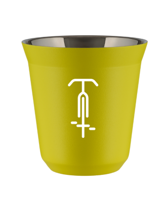 Tasse 80 ml JAUNE "Cyclisme 1 (blanc)" Tasse 80 ml JAUNE "Cyclisme 1 (blanc)"