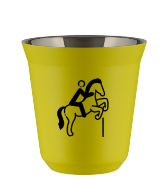 Tasse 80 ml JAUNE "Équitation 1" Tasse 80 ml JAUNE "Équitation 1"