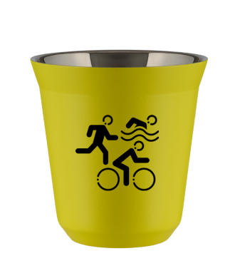 Tasse 80 ml JAUNE "Sports" Tasse 80 ml JAUNE "Sports"
